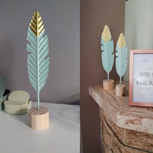 Load image into Gallery viewer, Modern Feather Wooden Miniature Figurines