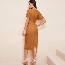 Charger l&#39;image dans la galerie, Elegant Tie Waist Pencil Dress