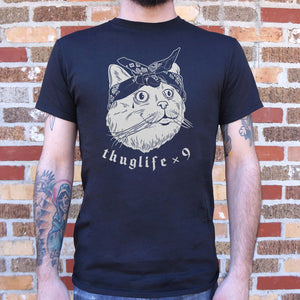 Thug Life Cat Times Nine T-Shirt (Mens)